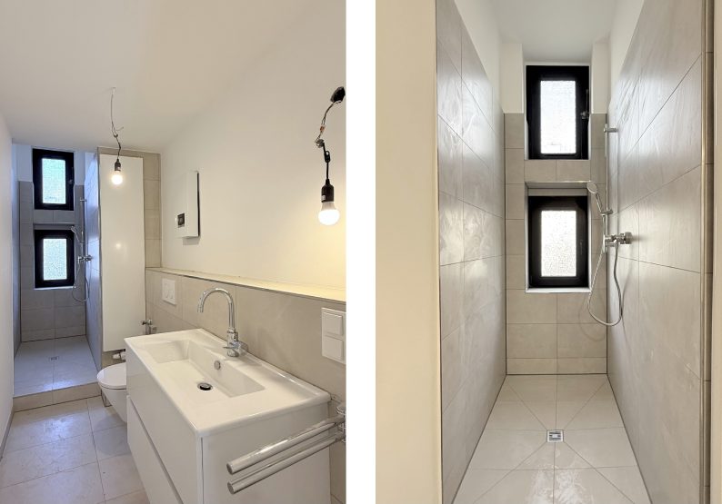 Duschbad mit großer Dusche